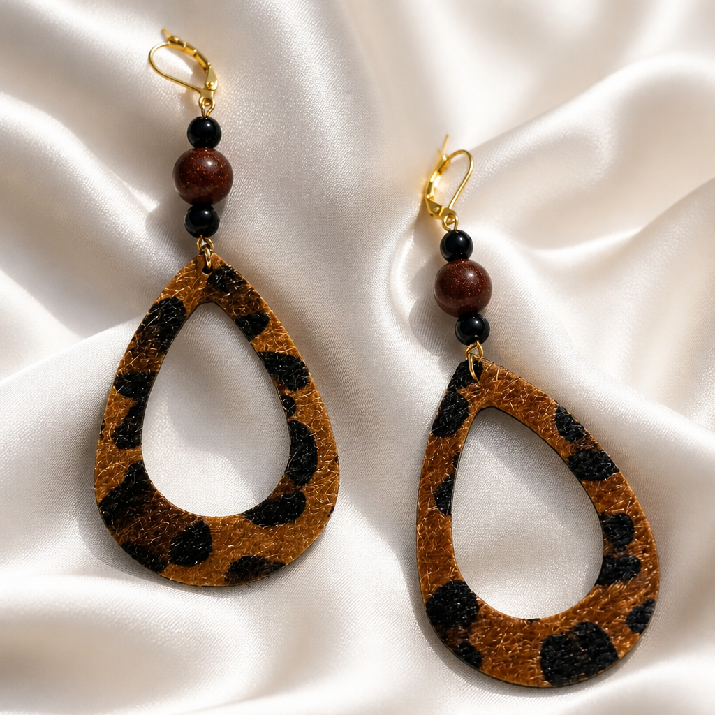 Wild Chic | Rustic Leopard Teardrops