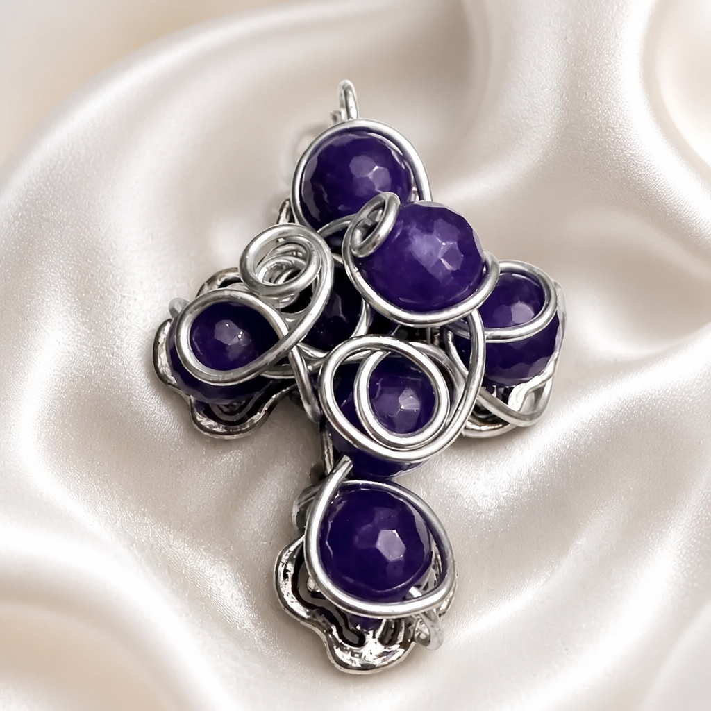 Handcrafted wire wrapped cross pendants