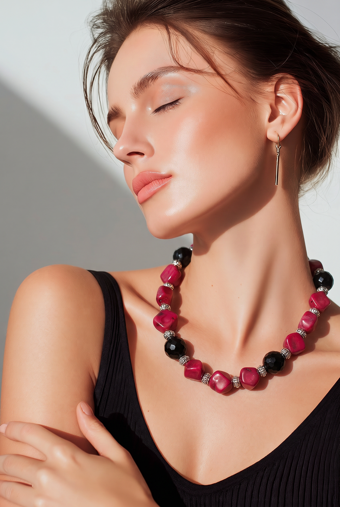 Raspberry Noir Necklace