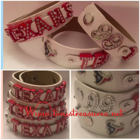 1.Texans Leather bracelets