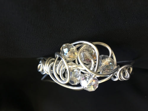 Crystal wire wrapped bracelet